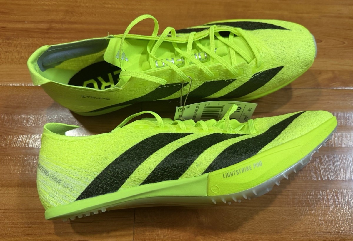 Size 4.5 - adidas Adizero Prime SP 3 Strung Lucid Lemon Black No