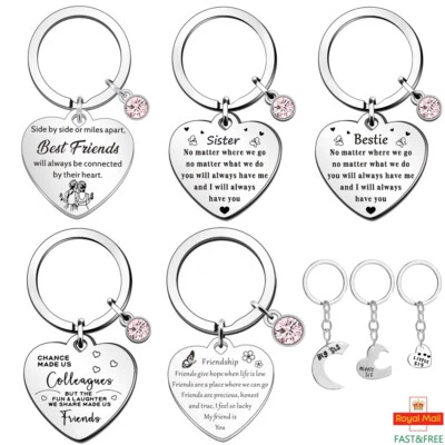 Friendship Gift For Her Best Friend Sister Women Girl Birthday Christmas Keyring