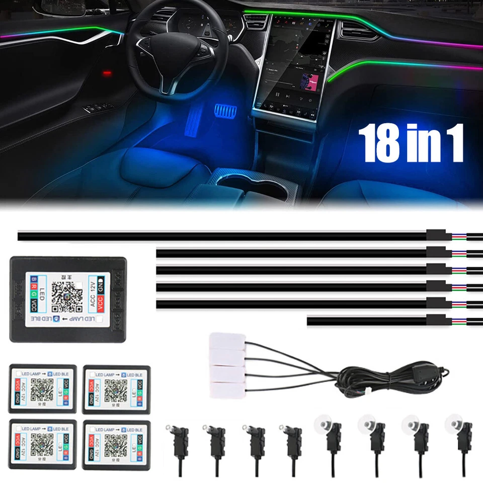 Full LED Bead Symphony Dream Car Interior Ambient Lighting Wireless 18in1 Kit  - Image 2 of 4