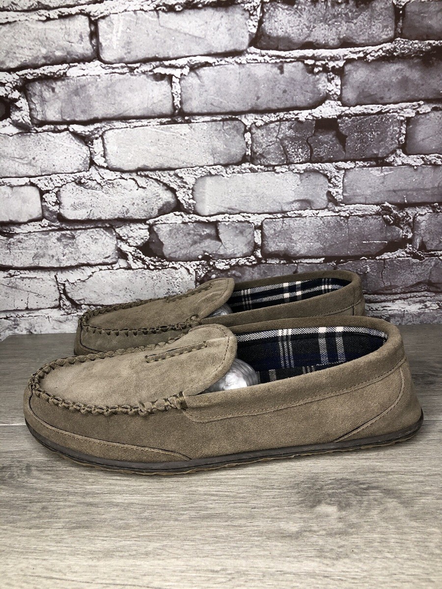 Clarks NEW Men\'s Taupe Suede Moccasin Slipper Shoe Size 12 Clarks Moccasin Brown Slippers for Men for sale | eBay main image 2