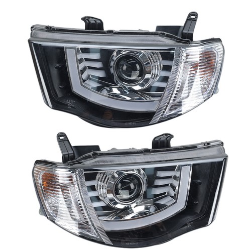 2Pcs LED Headlight Head Lamp Projector For Mitsubishi Triton ML MN Ute 2005-2014 - Picture 8 of 14