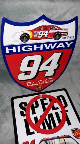 Lot of 2 vtg signs Wincraft Nascar Plastic Sign Bill Elliott vintage - Picture 2 of 7