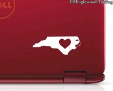 North Carolina Heart Vinyl Decal Stickers | State NC Home