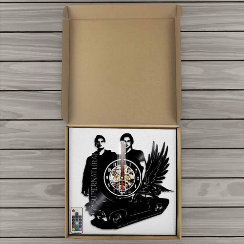 Supernatural LED Light Remote Control Vinyl Record LP Wall Clock Decor - Picture 6 of 7