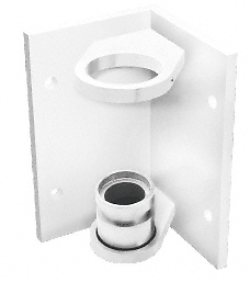 316 Polished Stainless 1-1/2" CRS Inside Corner Fascia Mount Bracket - Picture 3 of 3