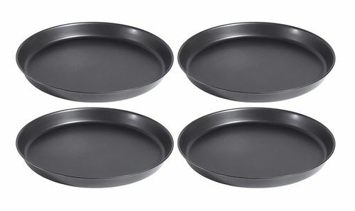 Pizzablech Ø 22 Cm GeböRdelter Rand Set Pizzaform Pizzableche Backblech Pizza-image