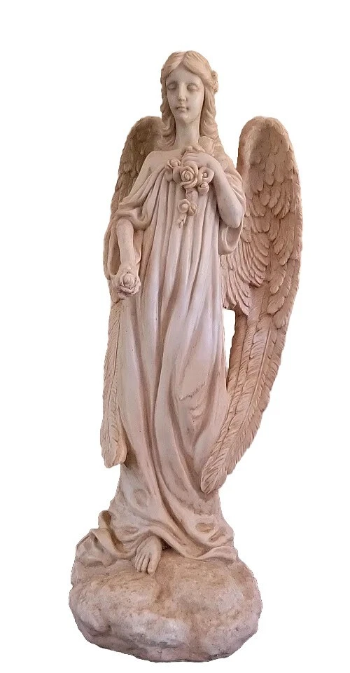 Standing Angel Lady Resin Figure With Wings Statue Garden Religious Decor 30" Foto 2 de 4