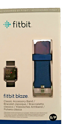 Fitbit Brand Blaze Accessory Band Classic Silicone Blue Wristband  S NIB