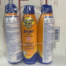 Banana Boat Sport Ultra Broad Spectrum Sunscreen Spray, SPF 50 Lot Of 3 Ex:12/26