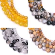 Natural Larvikite Agate 2mm Big Hole Loose Beads Women Jewelry Making Beads 15"