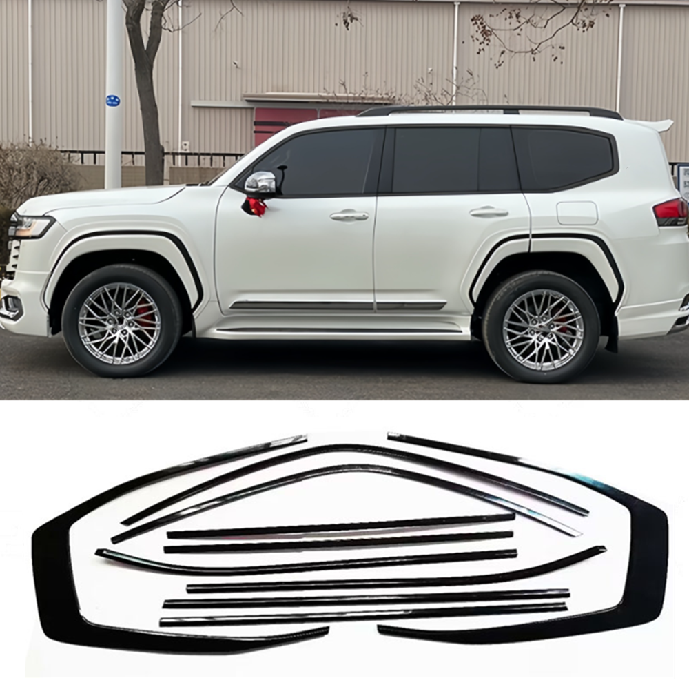 2022-2023 Land Cruiser LC300 Black Steel Window Sill Molding Strip
