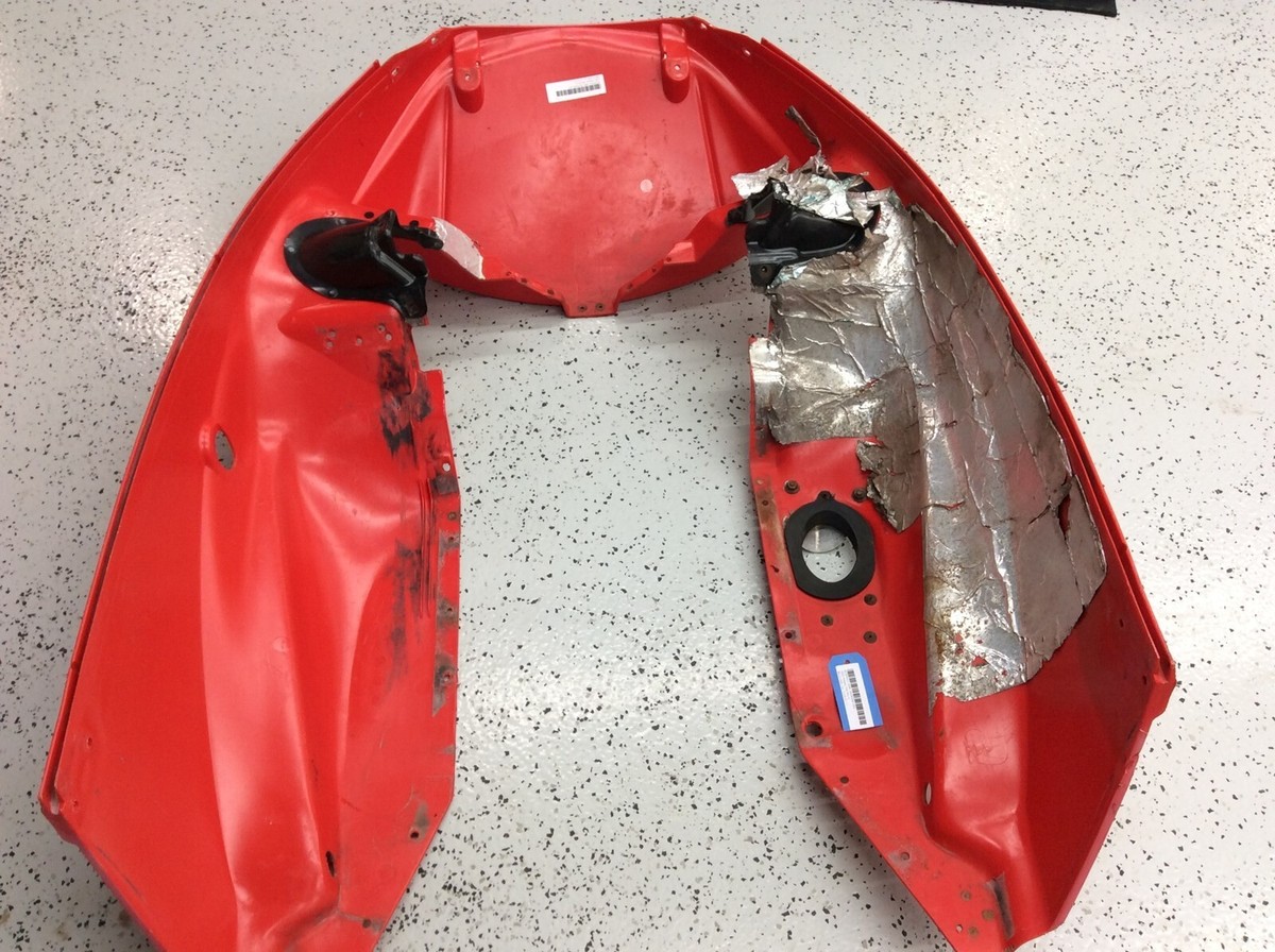Polaris Belly Pan 5434344-293 Good Used OEM Red 2003 700 Pro X | eBay