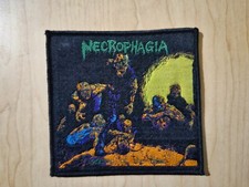 NECROPHAGIA, SEASON OF THE DEAD, SEW ON BLACK BORDER WOVEN PATCH