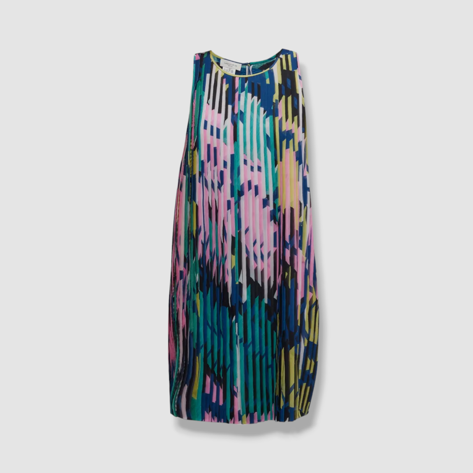 $1698 Lafayette 148 Women's Blue Sleeveless Abstract-Print Cocoon Dress Size M