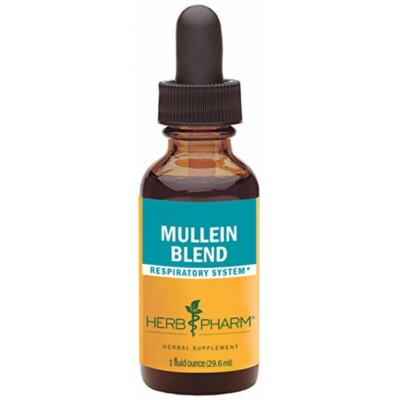 Herb Pharm Certified Organic Mullein Blend Extract 4 Respiratory Support,1Oz