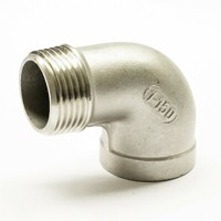 "Edelstahl Fitting #92 Winkel 1\" Ig/Ag 90° Bogen V4A Rohrwinkel Gewindefitting"