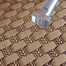 Braid Basket Weave Leather Stamp, Stainless Steel Leather Tool