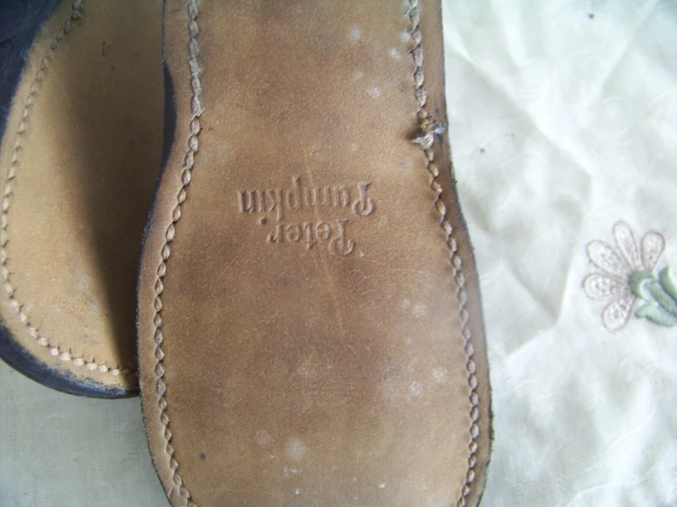 ZAPATOS DE BEBÉ ANTIGUOS NEGROS ESTILO MARY JANE DE PETER PUMPKIN Foto 3 de 4