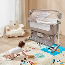 Portable Smart Baby Bed Height Adjustable Crib Cradle with Timing Function