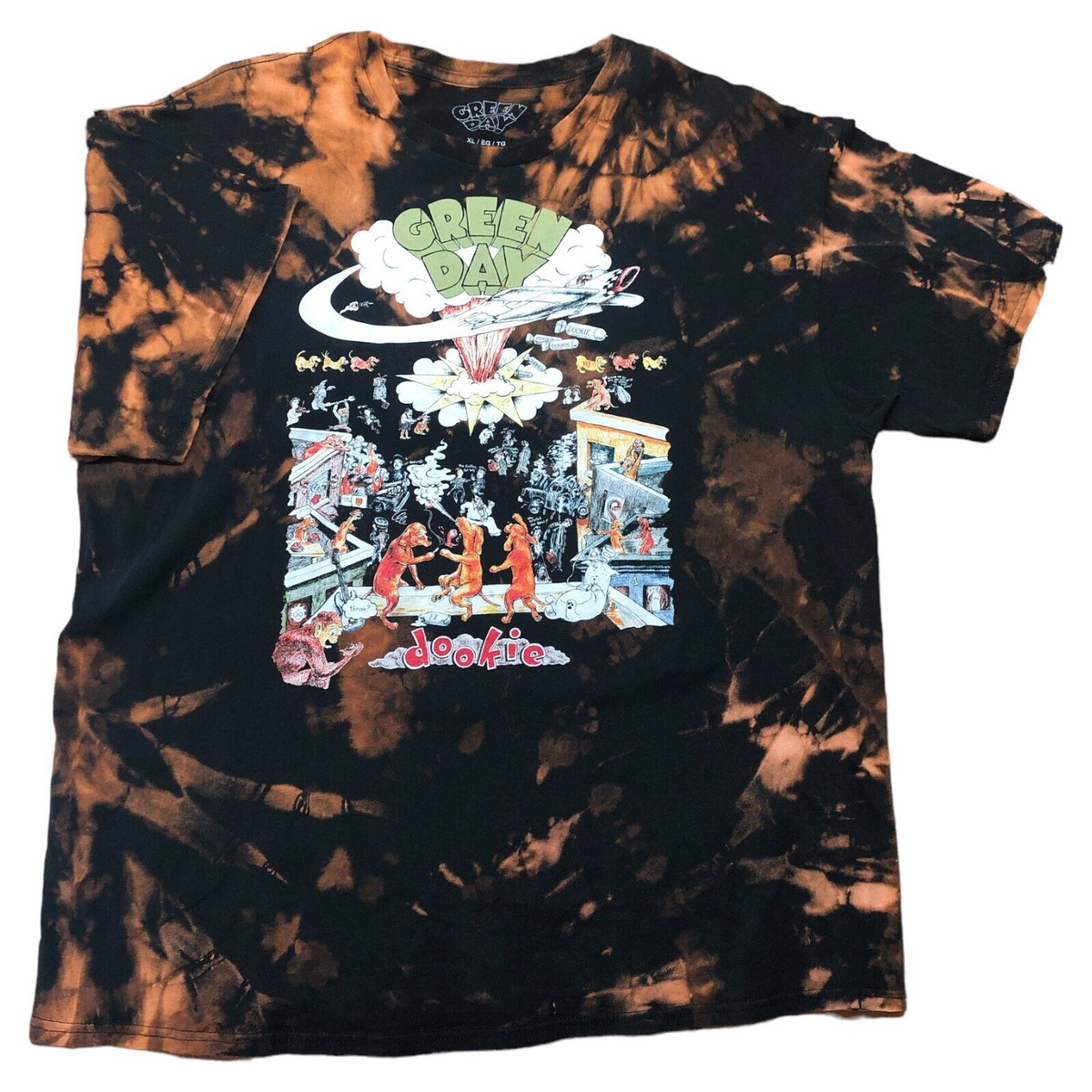 Green Day Dookie T Shirt Adult Tag XL Black T Shirt Graphic Acid 