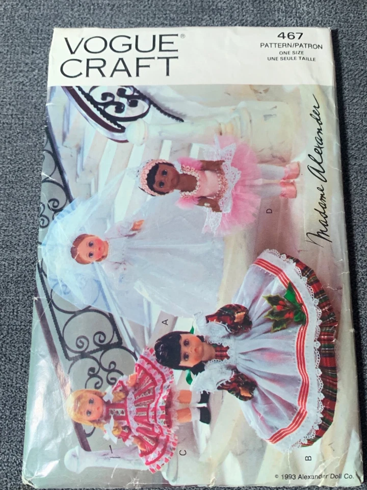 Vogue Craft 467 Madame Alexander 8" Doll Clothes Pattern - Image 3 of 3