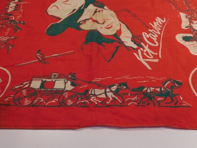 VINTAGE 1950'S KIT CARSON FAN CLUB BANDANA 