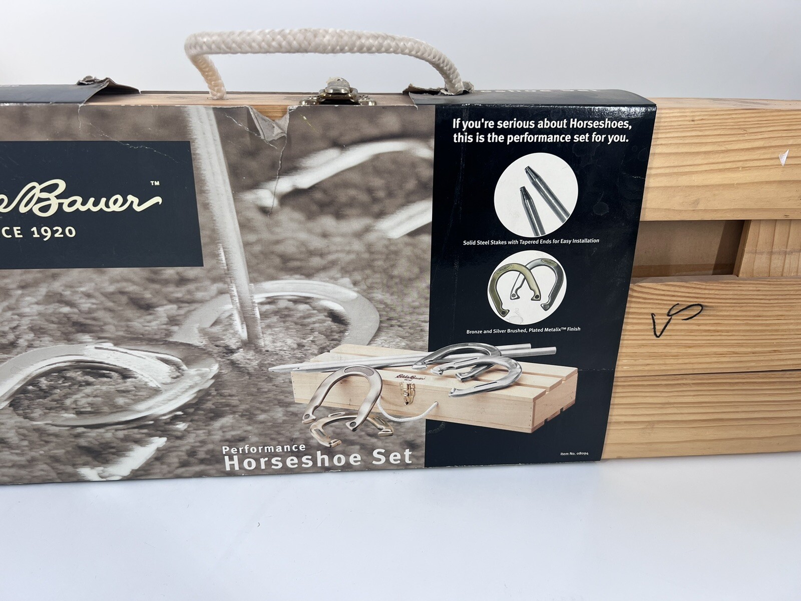 Eddie Bauer PERFORMANCE HORSESHOE SET Wooden Box NEW | eBay
