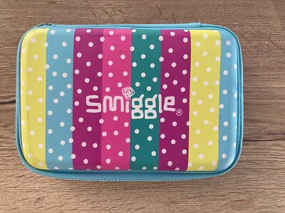 SMIGGLE Federmäppchen - Hartschalenetui - bunt Rainbow Spotty Dotty - KOSTENLOSER VERSAND