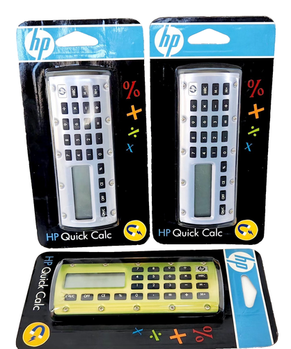 Calculadora de viaje HP Quick Calc Quickcalc magnética de bolsillo trasero nueva sellada - Imagen 6 de 7