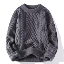 2025 Men's Knit Sweater, Casual Warm Pullover, Streetwear Fashion Winter Style