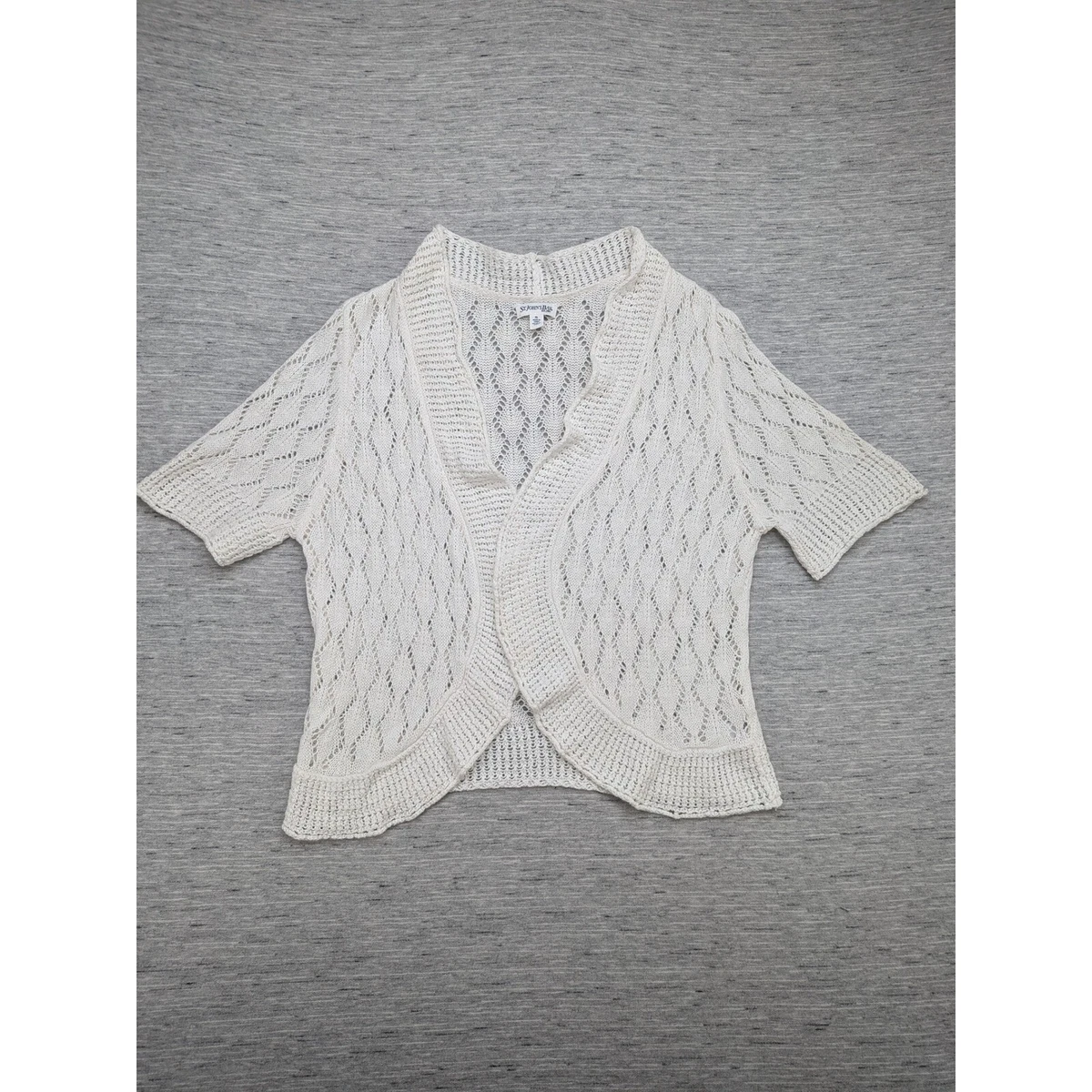 Cardigan St. John's Bay En Coton - Manches Courtes, Couleur Beige, Taille PXL (petite Extra Large)