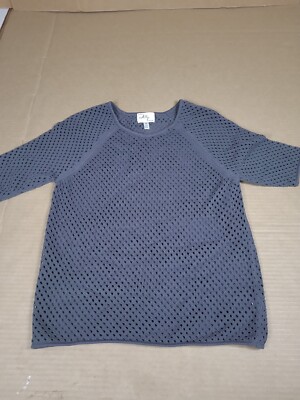MILLY of New York Size P Stretch Fishnet Pullover Shirt Top RARE