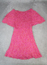 Free People Dress Womens Small Pink Floral Blouson