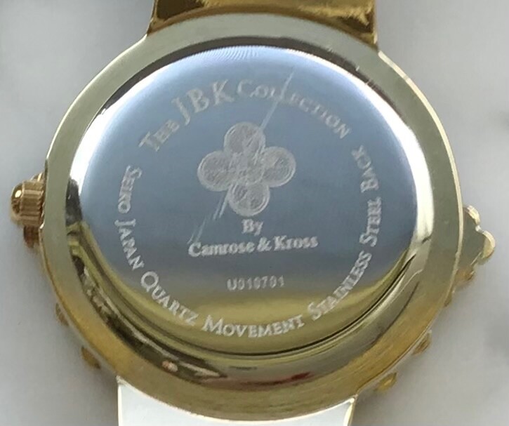 Camrose & Kross Jacqueline  Jackie Kennedy JBK  Watch New Battery  Very Rare.