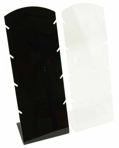 Hook Necklace Display White Leatherette Jewelry Display Stands Jewelry Board Display With Hooks