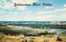 Forsyth MT Montana Yellowstone River Valley Glendive Billings Vtg Postcard A17