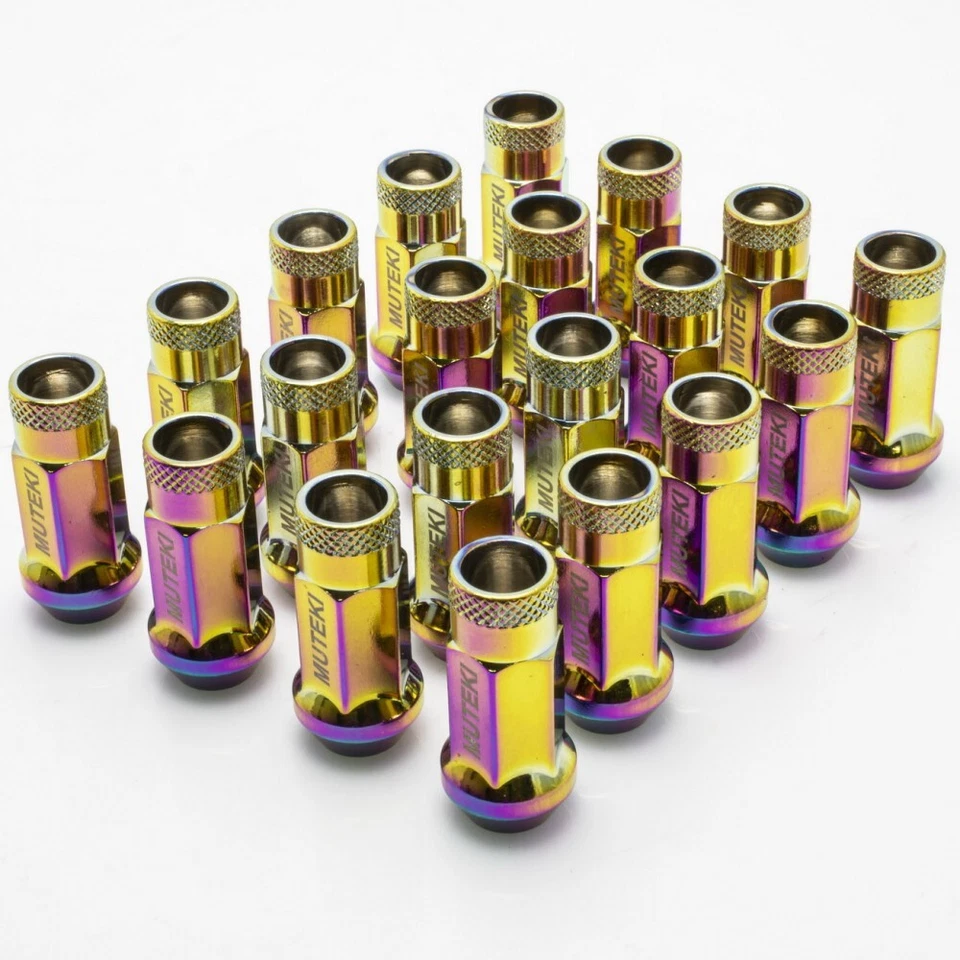 Tuercas de extremo abierto Muteki SR48 (12x1,25, juego/20, cromo neón) 48 mm 32905N Foto 2 de 4