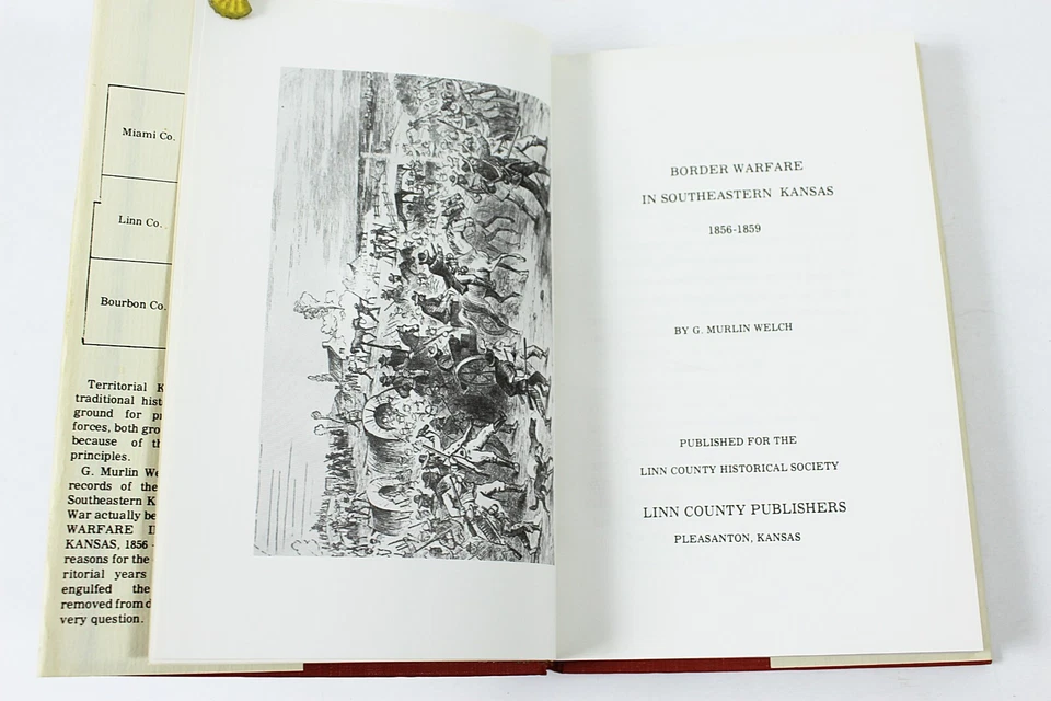 BORDER WARFARE In Southeastern Kansas 1856-1859 by G Murlin Welch Illustrated - Image 2 of 4