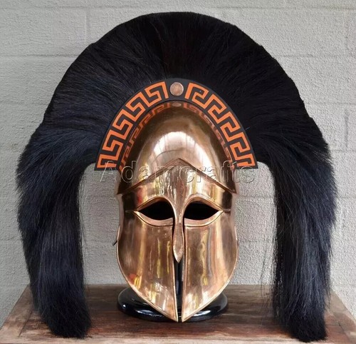 18 gauge Steel Copper Coated Medieval Greek Corinthian Helmet Spartan Helmet TG - Picture 4 of 4