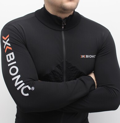 X-Bionic Men's Beaver Full Zip Track Top Jacket Size L Black