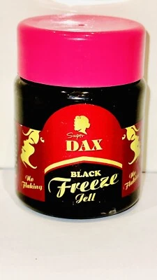 Dax Black Super Freeze Gel 100g Firm Hold For Jell Up Hairstyle Non Flaking