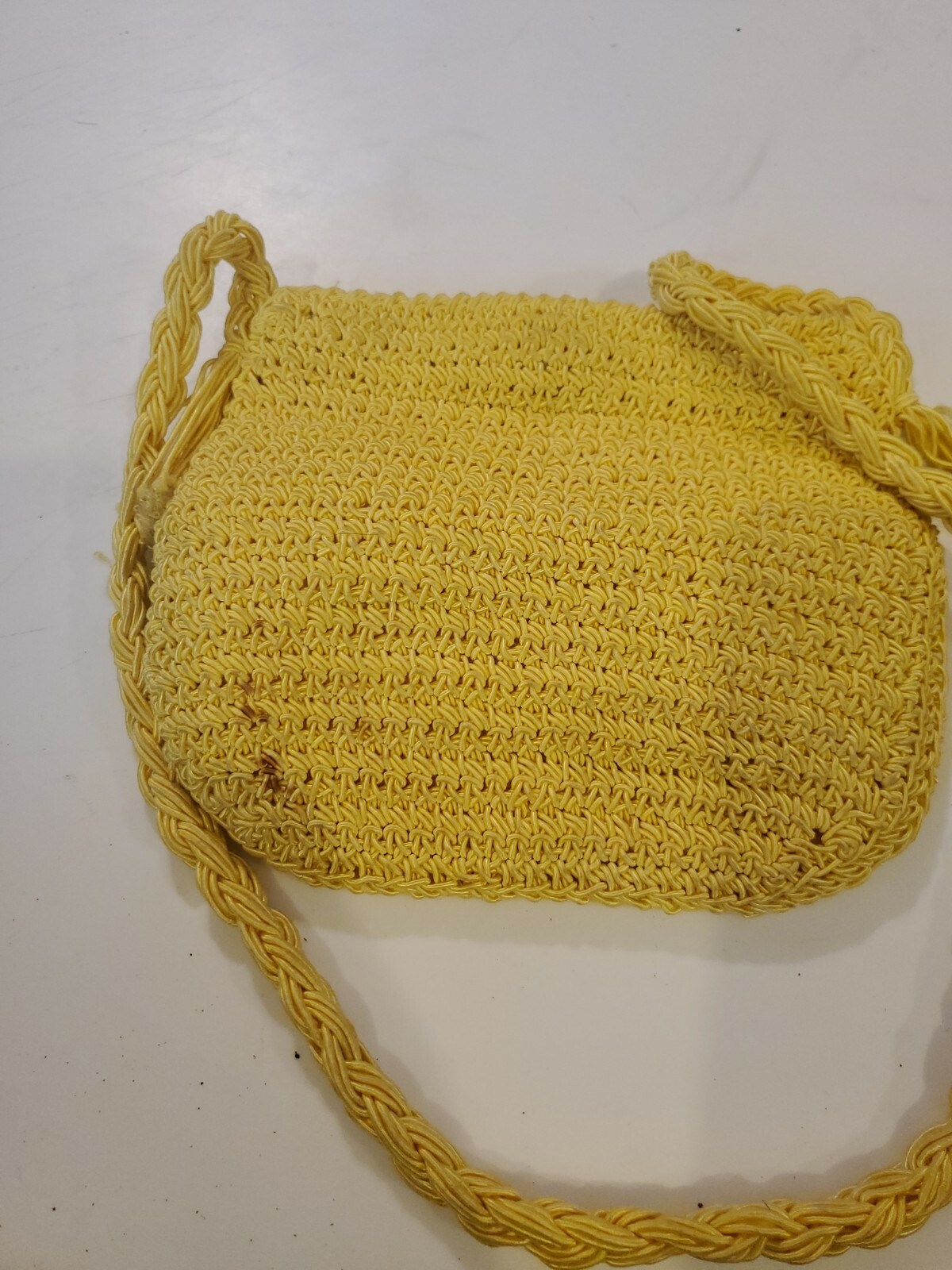 Solid Yellow Loopy  Small Crocheted Purses with S… - image 2