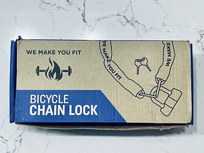 Bike Chain Lock 3foot/90cm Long Heavy Duty Chain Lock Durable 10mm Thick Chains