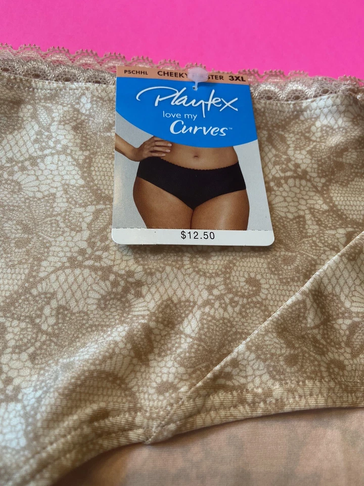 NEW! 2 PAIRS PLAYTEX CHEEKY HIPSTER PANTIES / 3XL / $25 - Image 4 of 4