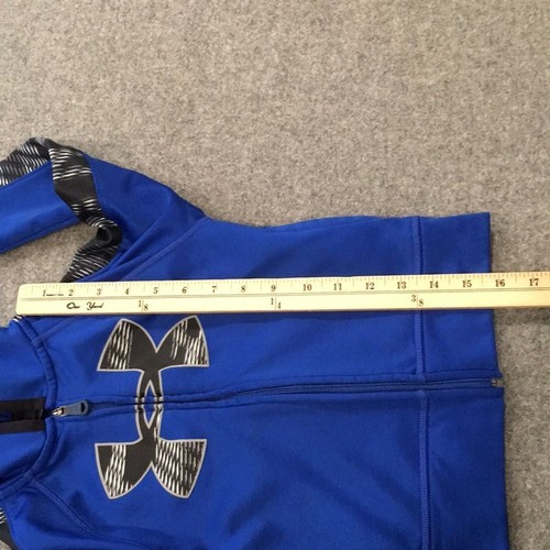 Under Armour Boys Sz 4 Activewear Hoodie Logo Sweatshirt Athletic - Picture 10 of 11