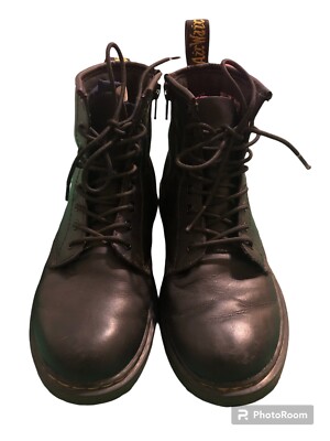 Dr. Martens Combs J Boots Youth Size 4 Gray Combat Lace Up Zip Ankle Boots Teens Dr. Martens Doc Combs J Combat Lace Up Boots Canvas Zip  main image 2