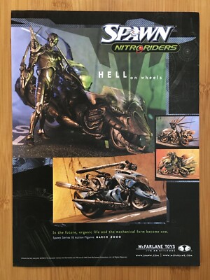 1999 Spawn Nitro Riders Action Figures Print Ad/Poster Official McFarlane Toys