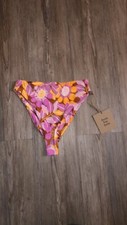 Stone Fox swim Sumatra retro bloom bottom high waist modest size XS NWT