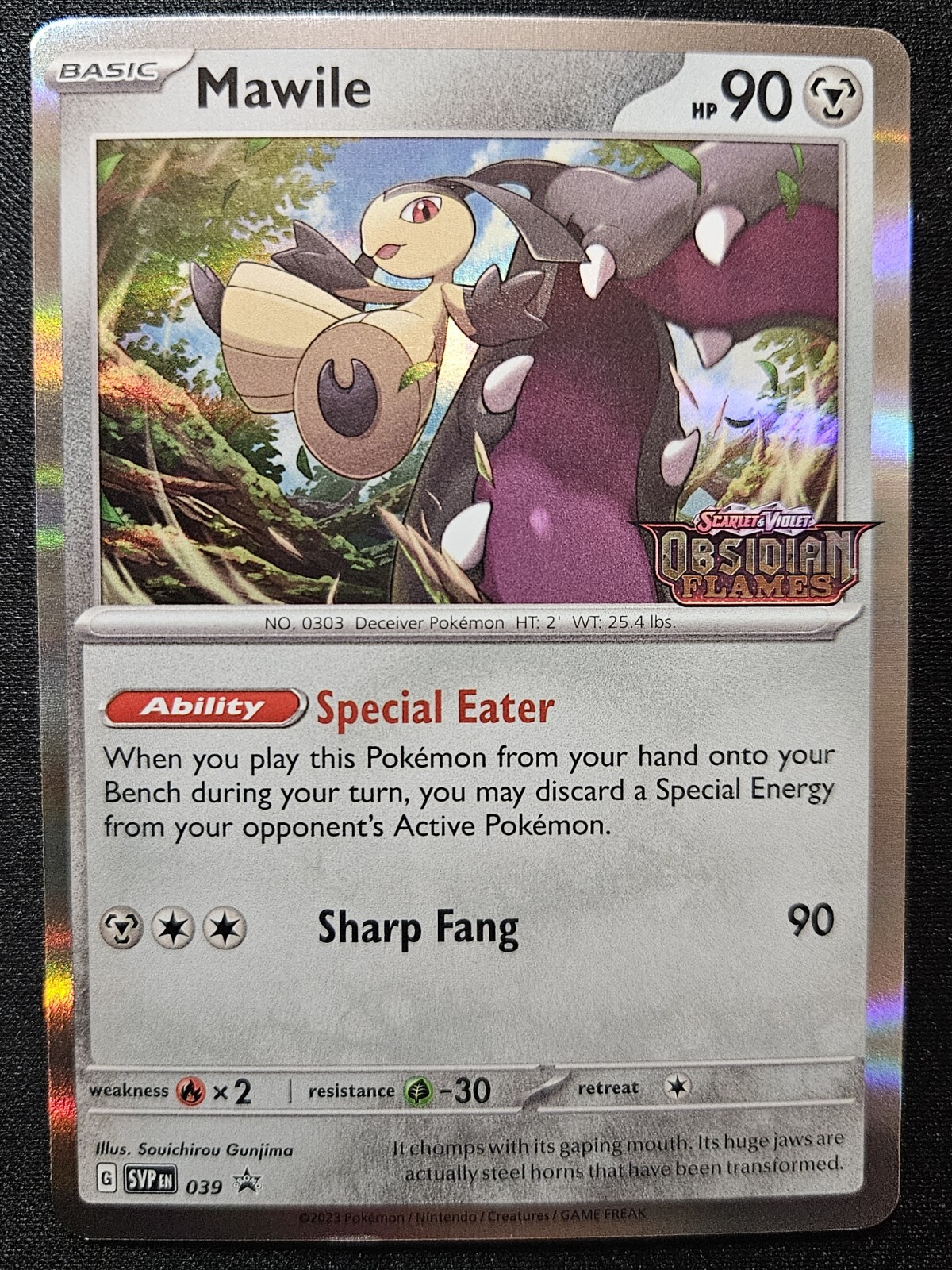 Mawile SVP039 Black Star Promos Obsidian Flames Prerelease Holo Pokémon 2023 NM