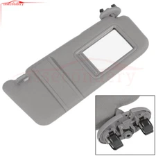 Right Fits 07-11 Toyota Camry Gray Side Sun Visor Without Sunroof Plush Cloth RH